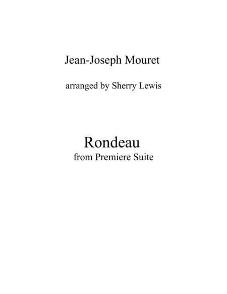 Free Sheet Music Rondeau String Quartet For String Quartet