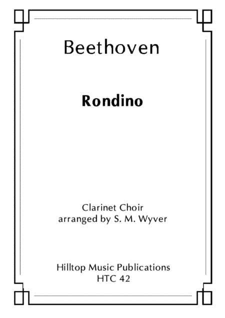 Rondino Arr Clarinet Choir Sheet Music