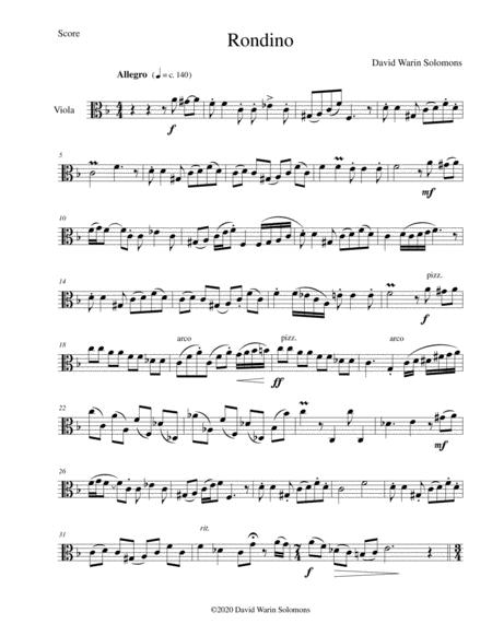 Rondino For Solo Viola Sheet Music