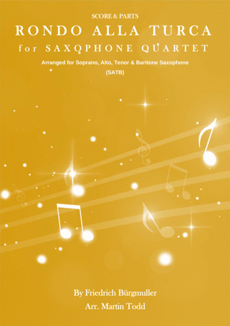 Free Sheet Music Rondo Alla Turca For Saxophone Quartet Satb