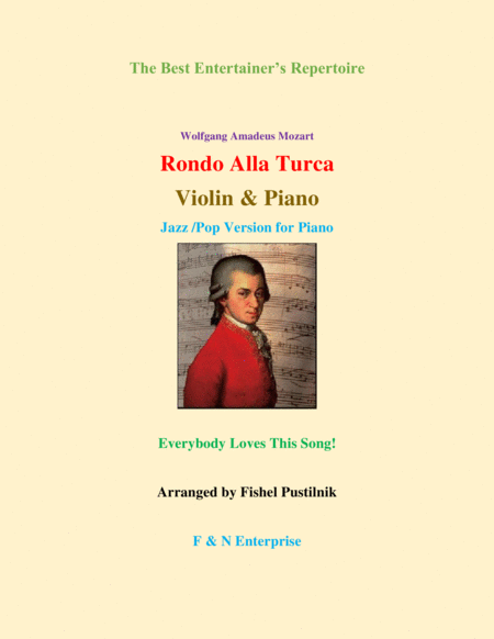 Free Sheet Music Rondo Alla Turca For Violin And Piano