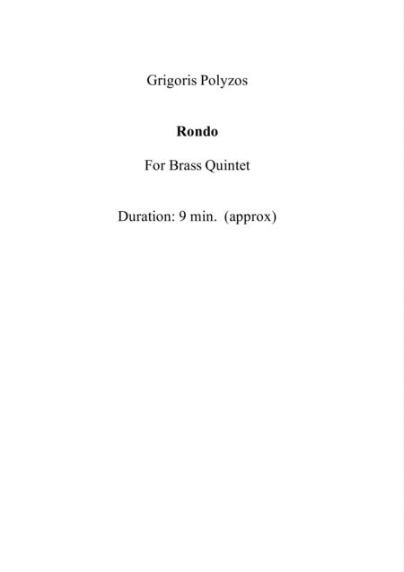 Rondo For Brass Quintet Sheet Music