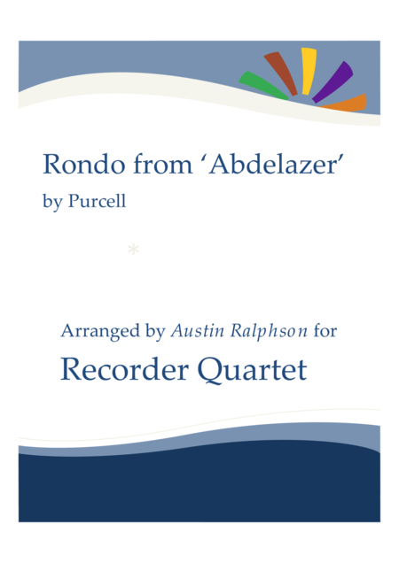 Rondo From The Abdelazer Suite Recorder Quartet Sheet Music