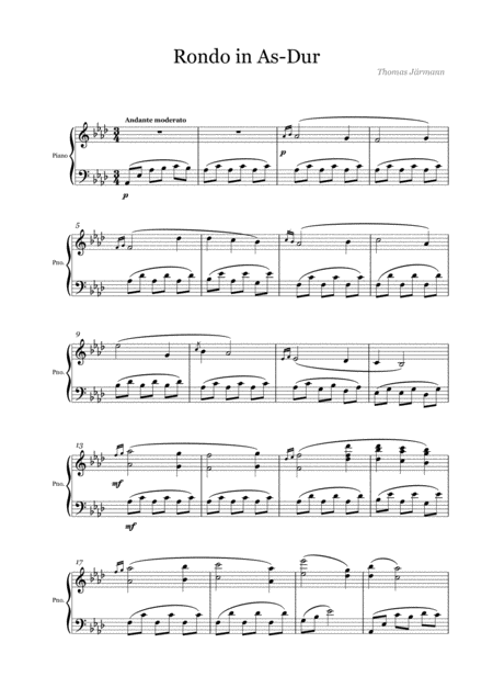 Free Sheet Music Rondo In As Dur