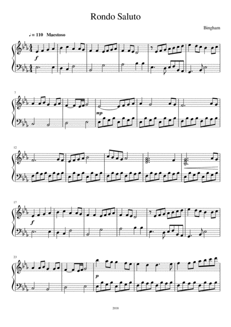 Rondo Saluto For Piano Sheet Music