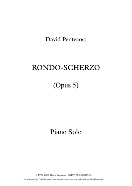 Rondo Scherzo Opus 5 Sheet Music