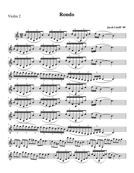 Rondo Violin 2 Part Sheet Music