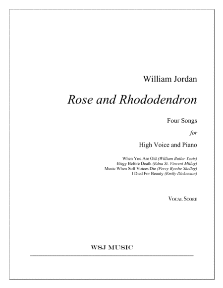 Rose And Rhododendron Sheet Music