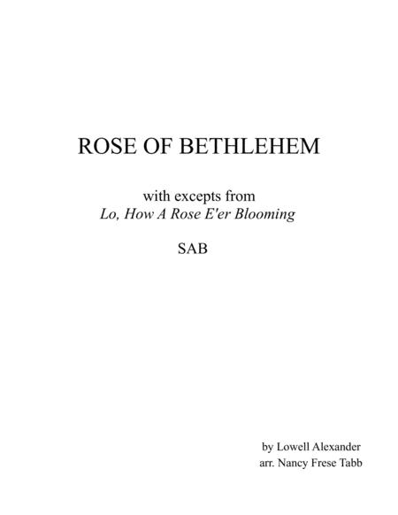 Rose Of Bethlehem Sab Sheet Music