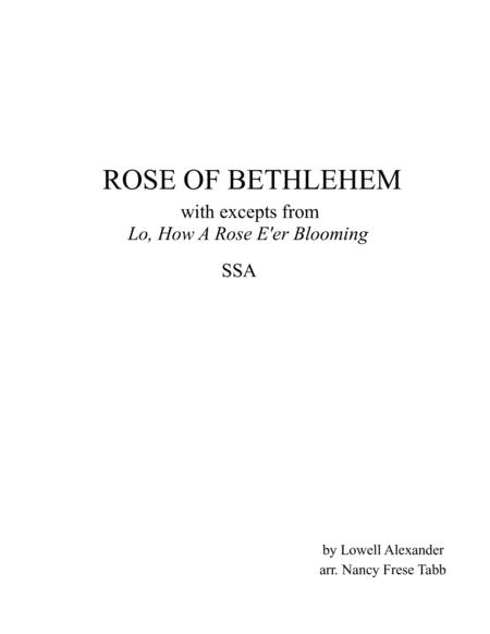 Rose Of Bethlehem Ssa Sheet Music