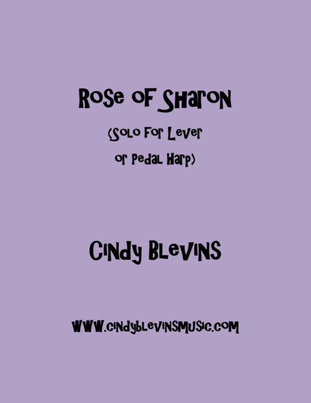 Rose Of Sharon An Original Solo For Lever Or Pedal Harp From My Book Mood Swings Sheet Music