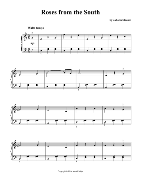 Roses From The South Sheet Music