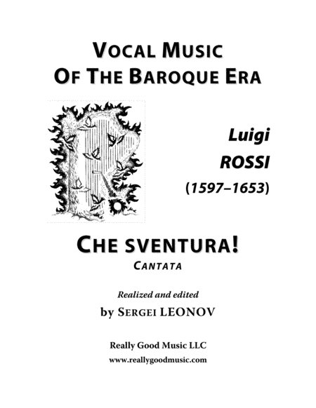 Rossi Luigi Che Sventura Cantata For Voice Soprano Tenor And Piano C Major Sheet Music