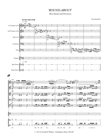 Free Sheet Music Round About