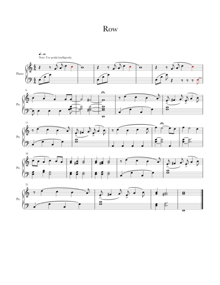 Row Sheet Music