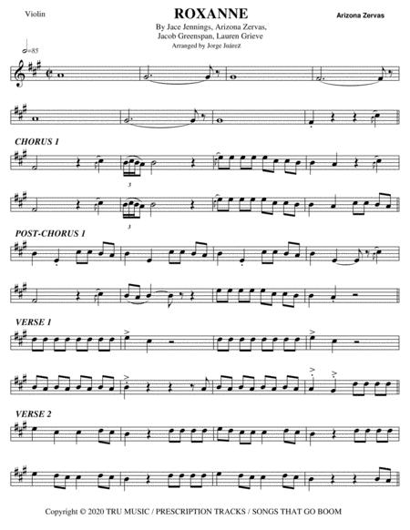 Free Sheet Music Roxanne Violin