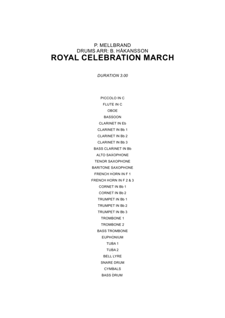 Royal Celebration March Sheet Music