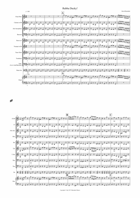 Rubba Ducky For School Concert Band Sheet Music