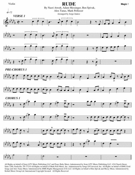 Rude Violin Sheet Music