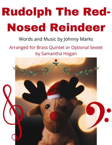 Free Sheet Music Rudolph The Red Nosed Reindeer For Brass Quintet Or Optional Sextet