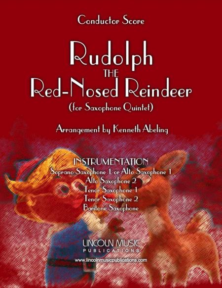 Free Sheet Music Rudolph The Red Nosed Reindeer For Saxophone Quintet Sattb Or Aattb