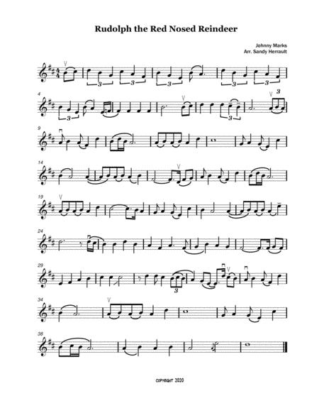 Free Sheet Music Rudolph The Red Nosed Reindeer For Violin