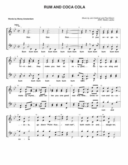 Rum And Coca Cola Sheet Music