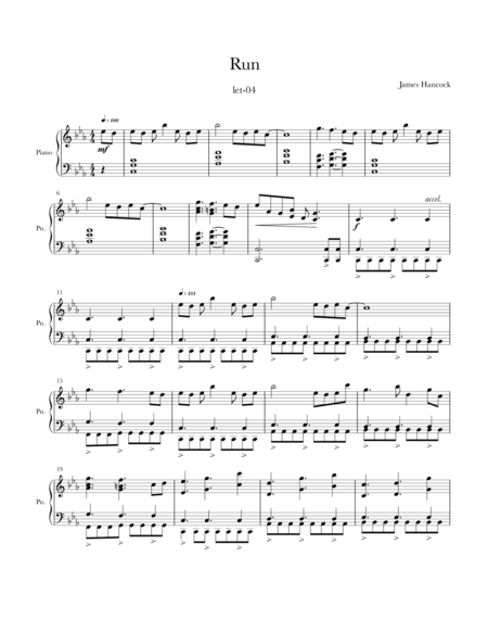 Free Sheet Music Run