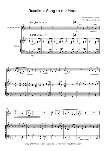 Free Sheet Music Rusalkas Song To The Moon