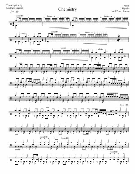 Free Sheet Music Rush Chemistry