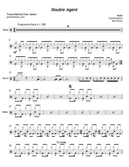 Rush Double Agent Sheet Music