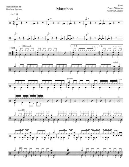 Rush Marathon Sheet Music