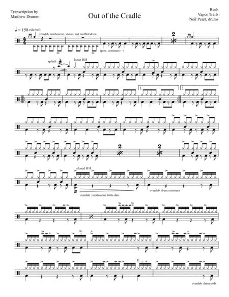 Free Sheet Music Rush Out Of The Cradle