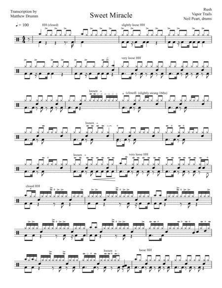 Free Sheet Music Rush Sweet Miracle