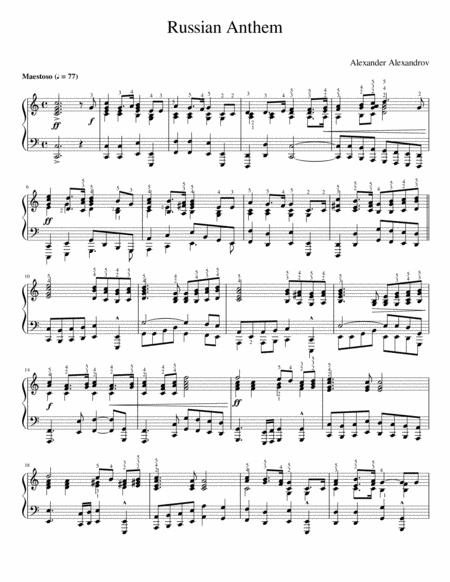 Russian Anthem Sheet Music