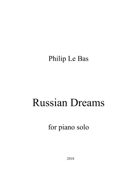 Russian Dreams Sheet Music