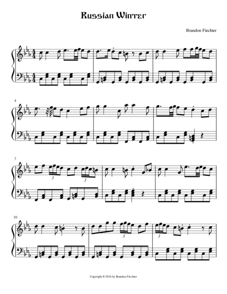 Russian Winter Sheet Music