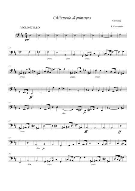 Rustle Of Spring Mormorio Di Primavera Sheet Music