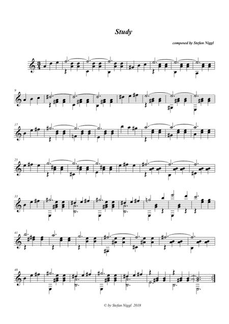 S Niggl Study No 8 Sheet Music