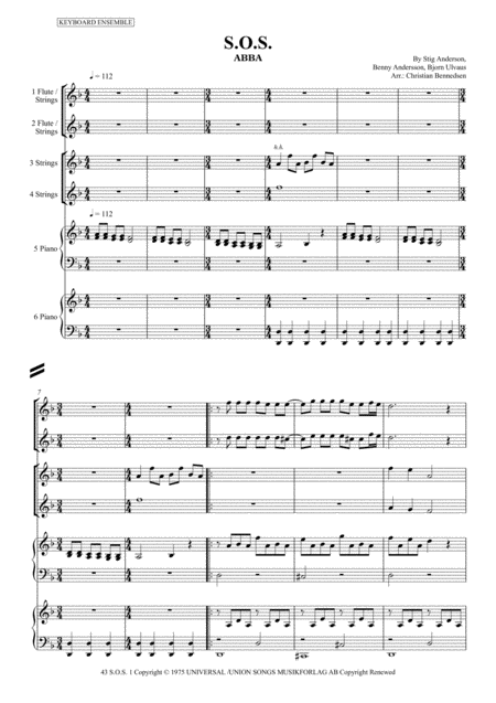 S O S Sheet Music