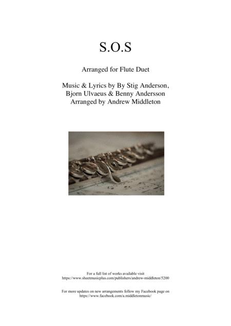 S Os Arranged For Flute Duet Sheet Music