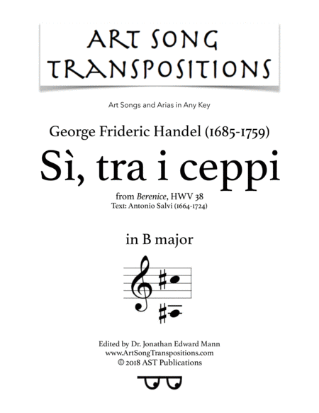 Free Sheet Music S Tra I Ceppi B Major