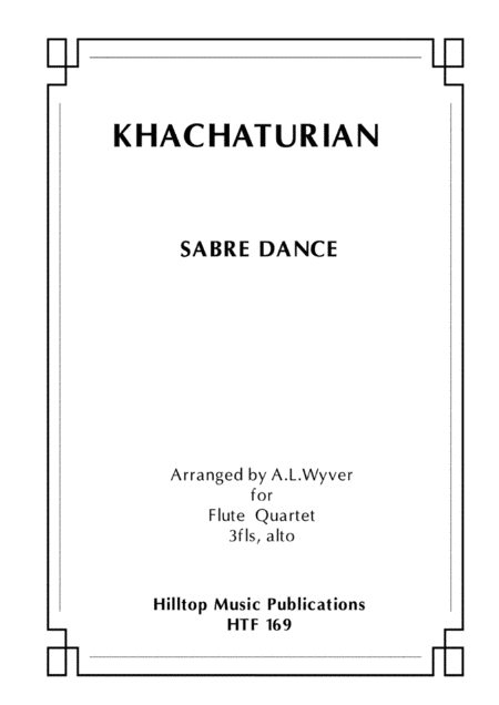 Sabre Dance Arr Three Flutes And Alto Flute Sheet Music