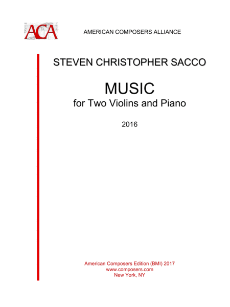 Free Sheet Music Sacco Music For Two Violins And Piano