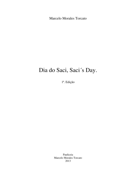 Sacis Day Dia Do Saci Sheet Music