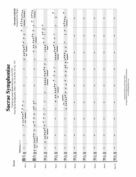 Free Sheet Music Sacrae Symphoniae For Trombone Or Low Brass Dectet 10