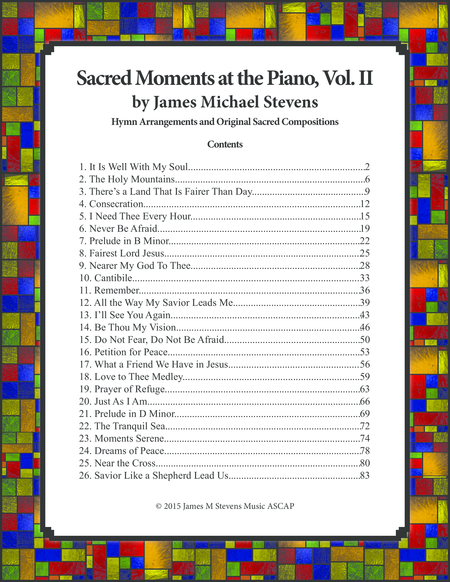 Free Sheet Music Sacred Moments At The Piano Vol Ii