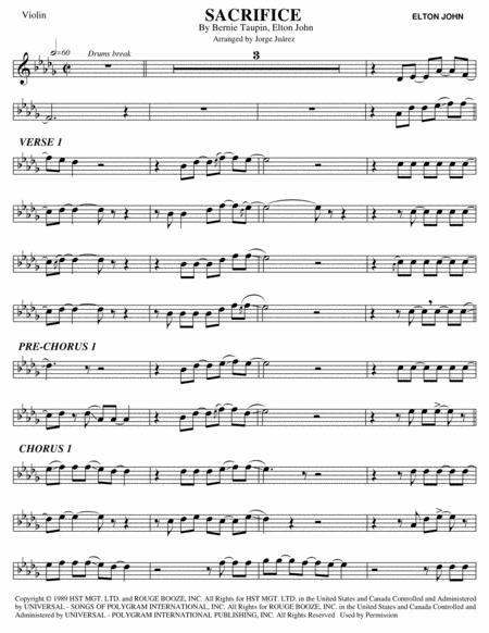 Sacrifice Violin Sheet Music