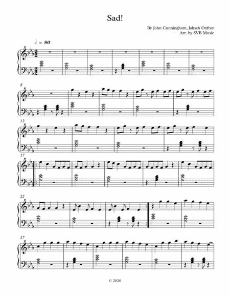 Sad Easy Piano Sheet Music