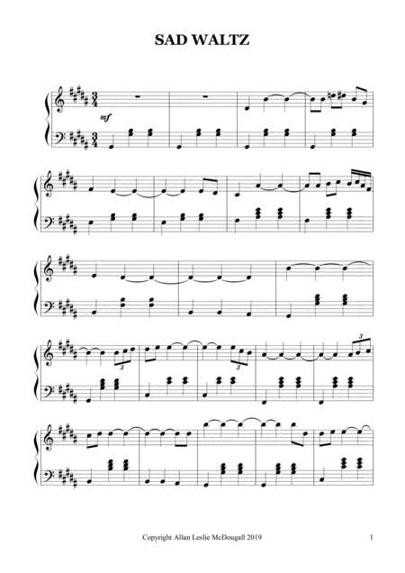 Sad Waltz Sheet Music